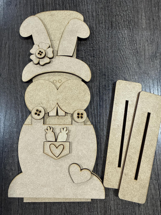 DIY Primitive Bunny Hop Easter Bunny Shelf Sitter, Easter Fun, Shelf Sitter, Spring Unfinished, Primitive bunny to paint