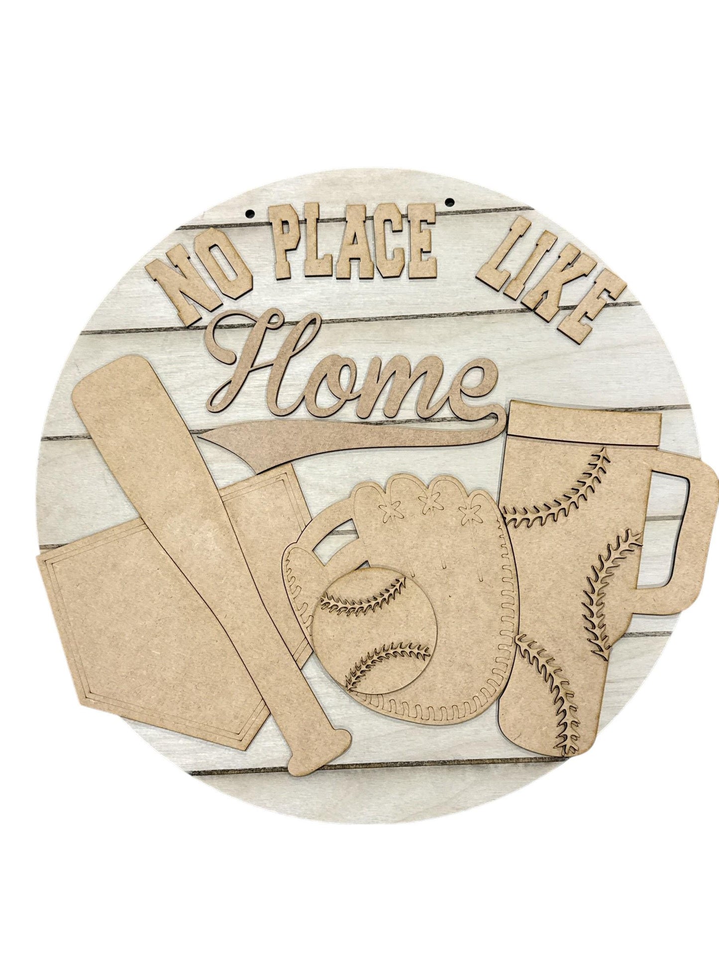 DIY No place like home, Baseball door hanger, Unfinished Baseball Door Hanger, door hanger, Sports Decor