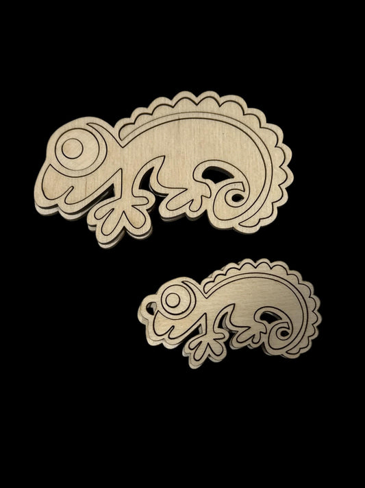 DIY Lizard Magnet, Lizard Keychain Unfinished, Lizard Paint your own