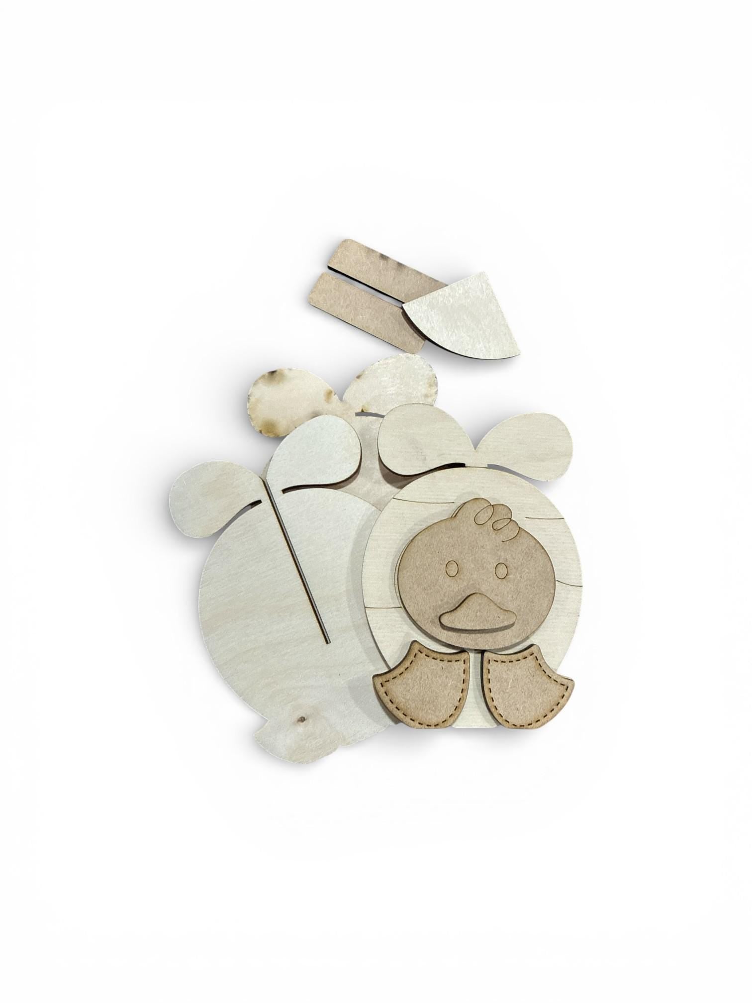 DIY Duck and Chick Card Holder Set, Easter, Carrot, Bunny, Summer, Spring, Picture, Place Setting, Shelf Sitter, Unfinished