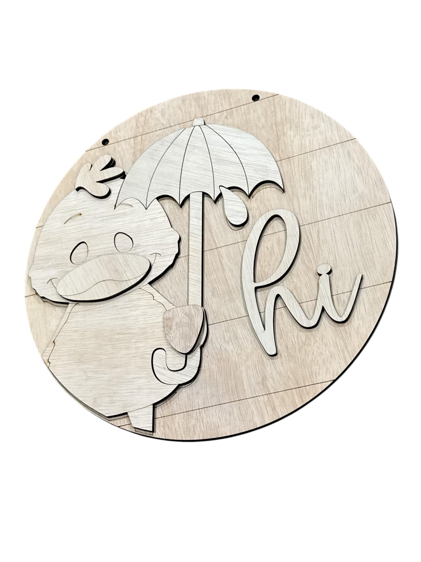 DIY Hi Duck Door hanger, Unfinished Wooden Door Hanger: Unfinished, Duck Spring, Duck Umbrella Door Hanger