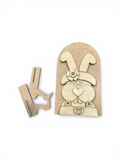 DIY Primitive Breadboard Bunny Hop Easter Bunny Shelf Sitter, Easter Fun, Shelf Sitter, Spring Unfinished, Primitive bunny to paint