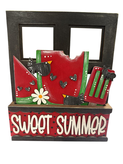 Watermelon Window Insert: Interchangeable Summer Watermelon Insert, Window Insert Only