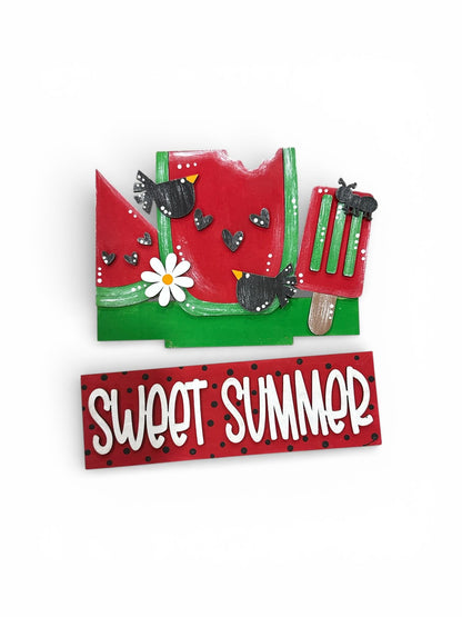 Watermelon Window Insert: Interchangeable Summer Watermelon Insert, Window Insert Only