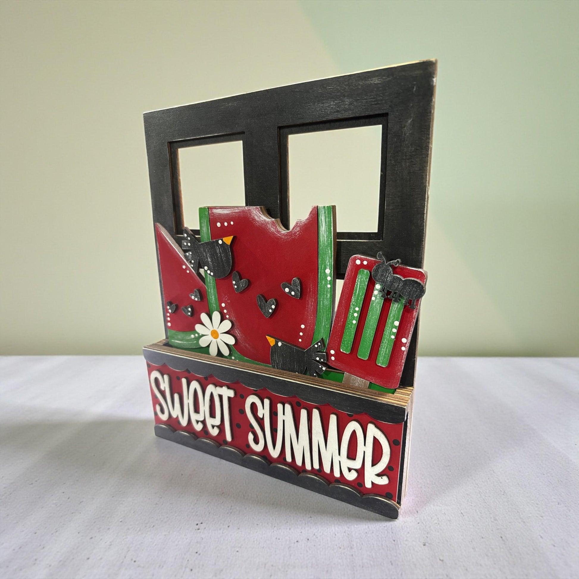 Watermelon Window Insert: Interchangeable Summer Watermelon Insert, Window Insert Only