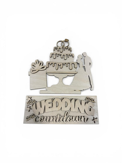 DIY Wedding Advent Interchangeable Inserts, Holiday Display, Unfinished, Inserts Only, Wedding Countdown Celebrate inserts