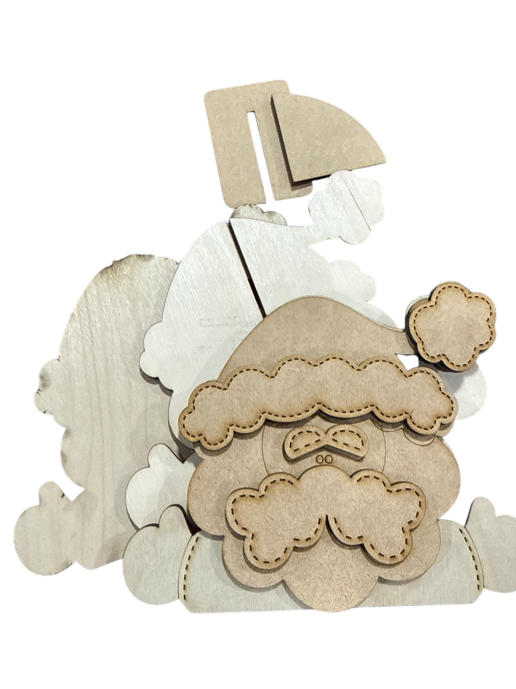 DIY Mr and Mrs Claus Card Holder Set, Santa, Mrs. Claus, Winter Picture, Place Setting, Shelf Sitter, Unfinished