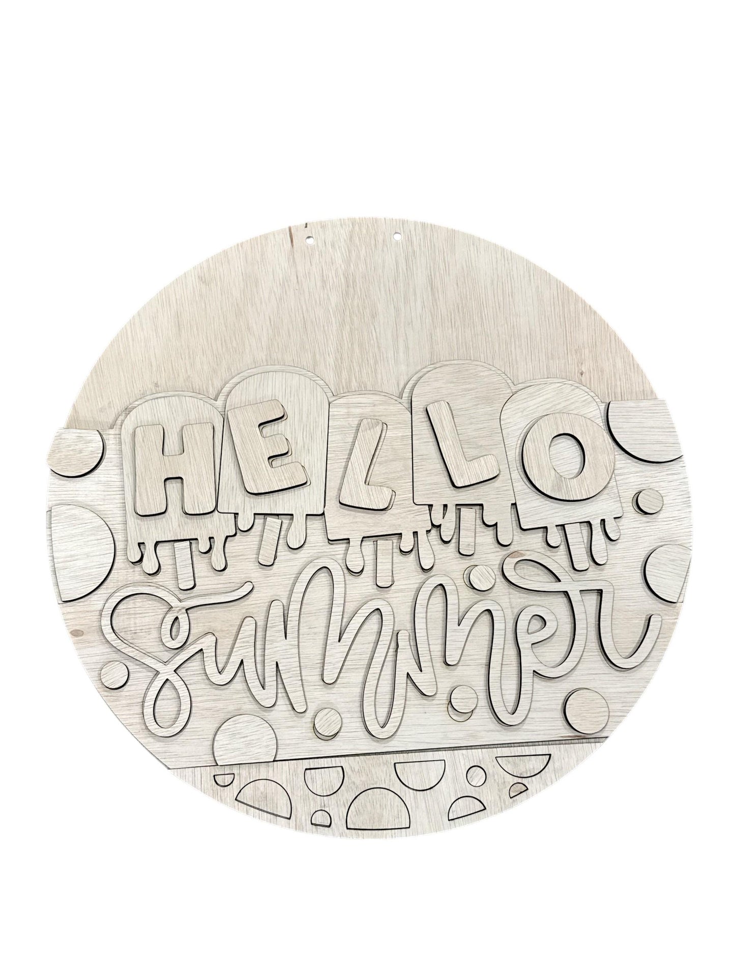 DIY Hello Summer #2 Wooden Door Hanger: Hello Summer Popsicle, Unfinished, Paint Parties, Popsicle