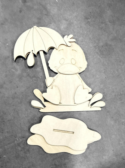 DIY Spring Daisy Duck Shelf Sitter, Kids, Shelf Sitters, Duck Spring, Crafting, Unfinished Wood, Umbrella, Spring Duck, Flower, Cute Duck