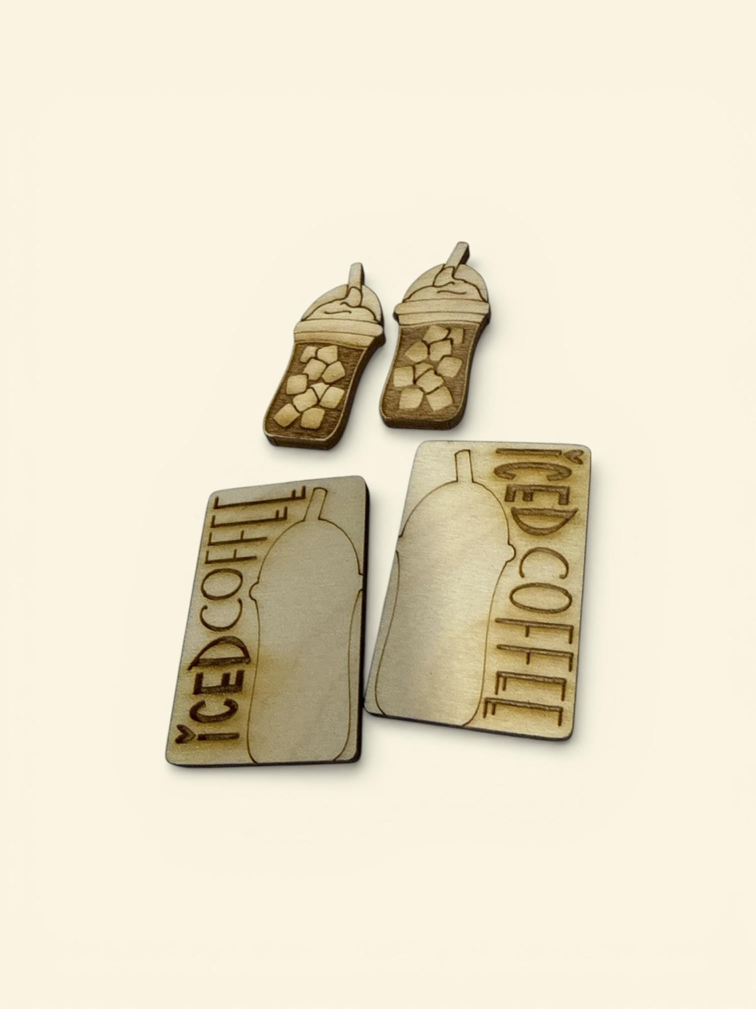 DIY 2" Coffee Claw Clip, Iced Coffee Claw Clip Blank, Unfinished Claw Clip