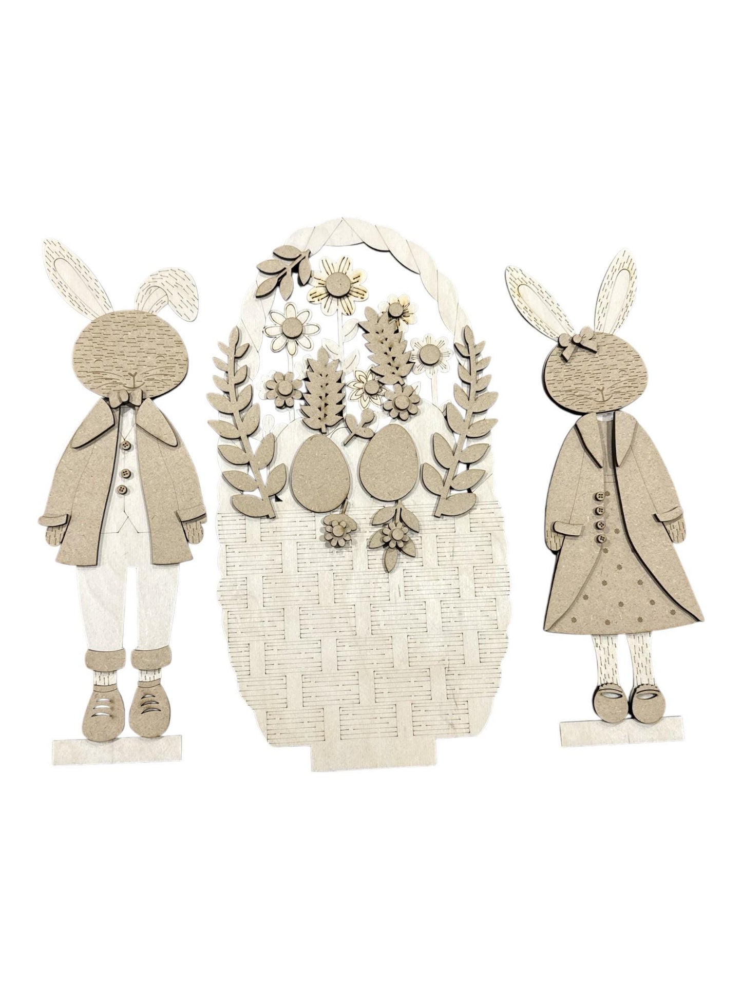 DIY Easter Bunny Advent Interchangeable Inserts, Holiday Display, Unfinished, Inserts Only, Countdown inserts