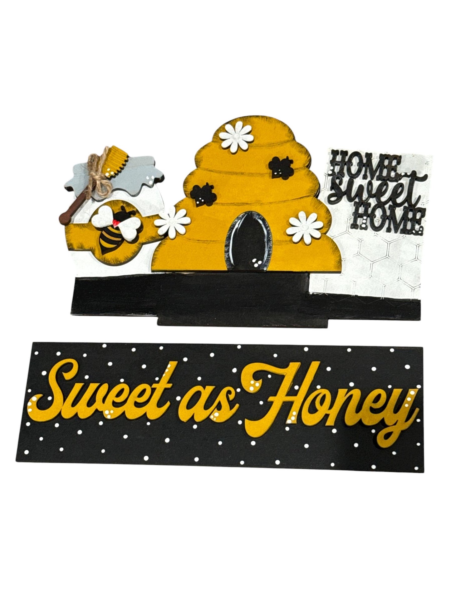 Honey Bee Window Insert: Interchangeable Summer Watermelon Insert, Window Insert Only, home sweet home