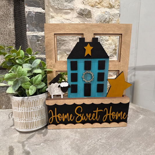 Home Sweet Home Window Insert: Interchangeable Summer Watermelon Insert, Window Insert Only, Primitive