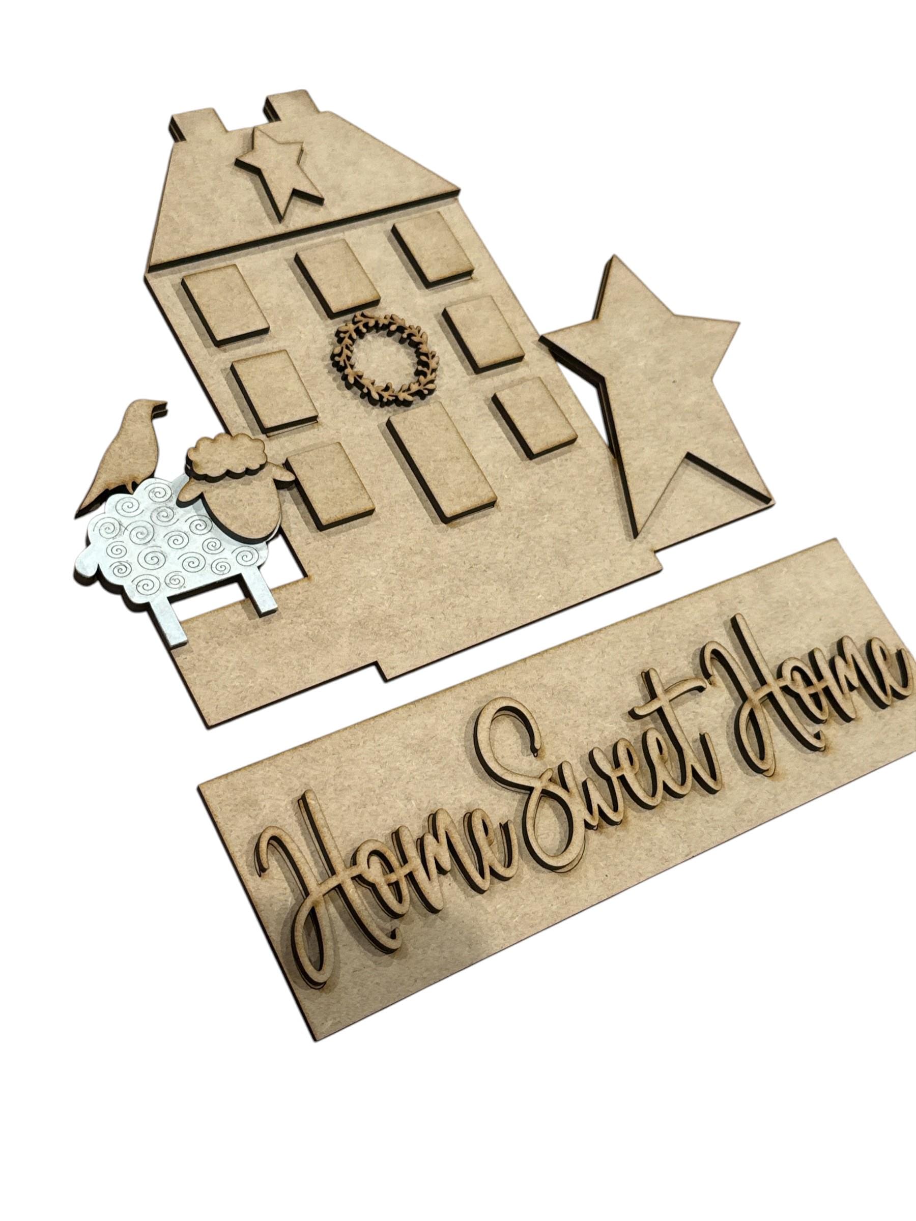 DIY Home Sweet Home Interchangeable Window Insert Kit, Home Sweet Home