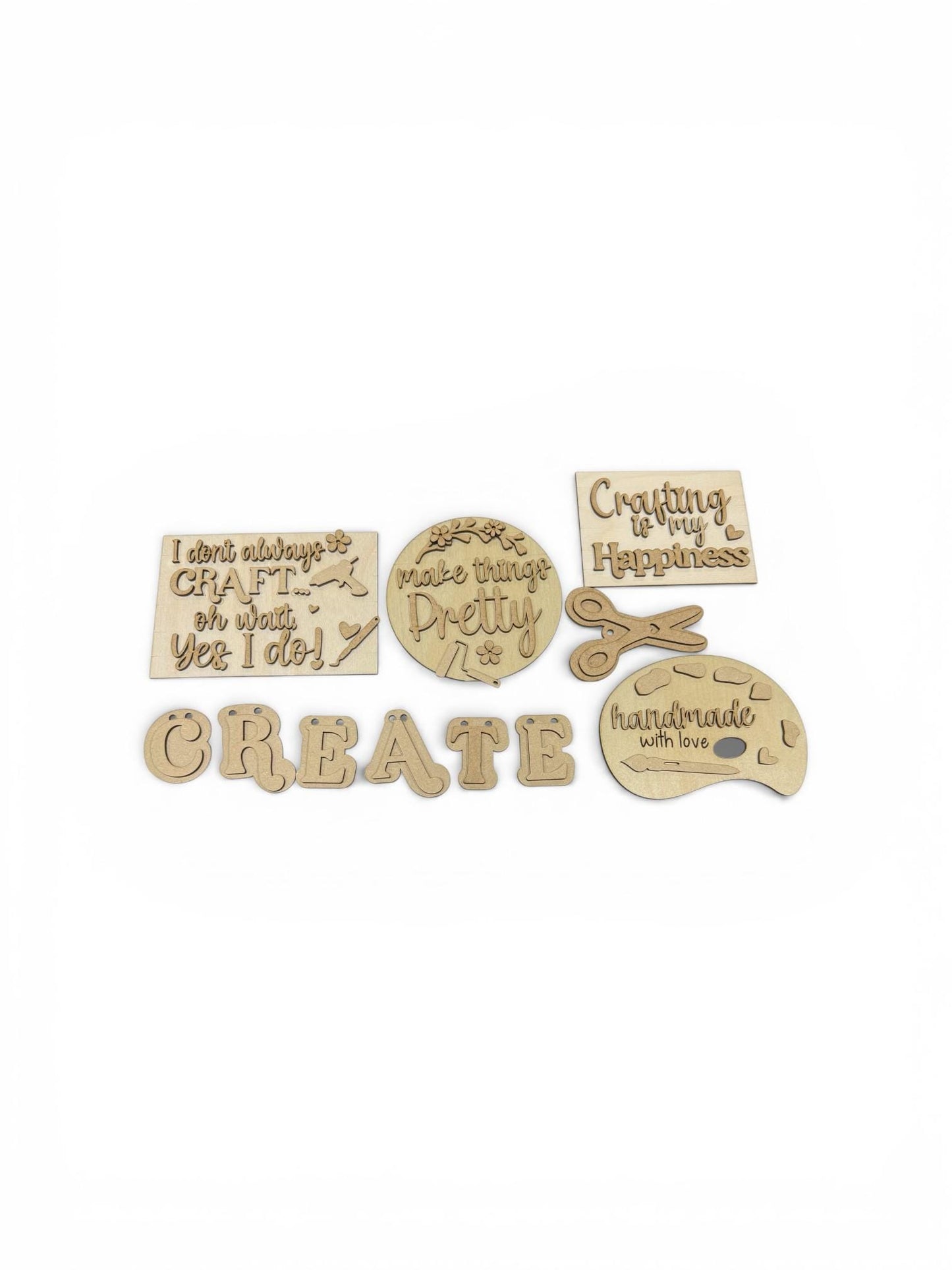 DIY Create Crafters Tiered Tray: Craft Lovers, Painting, Pallet, Custom Name, Painted by