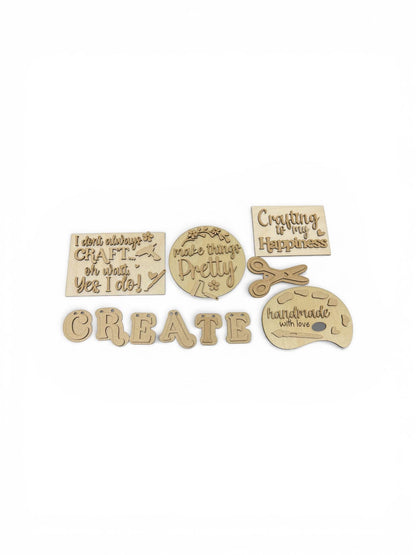 DIY Create Crafters Tiered Tray: Craft Lovers, Painting, Pallet, Custom Name, Painted by