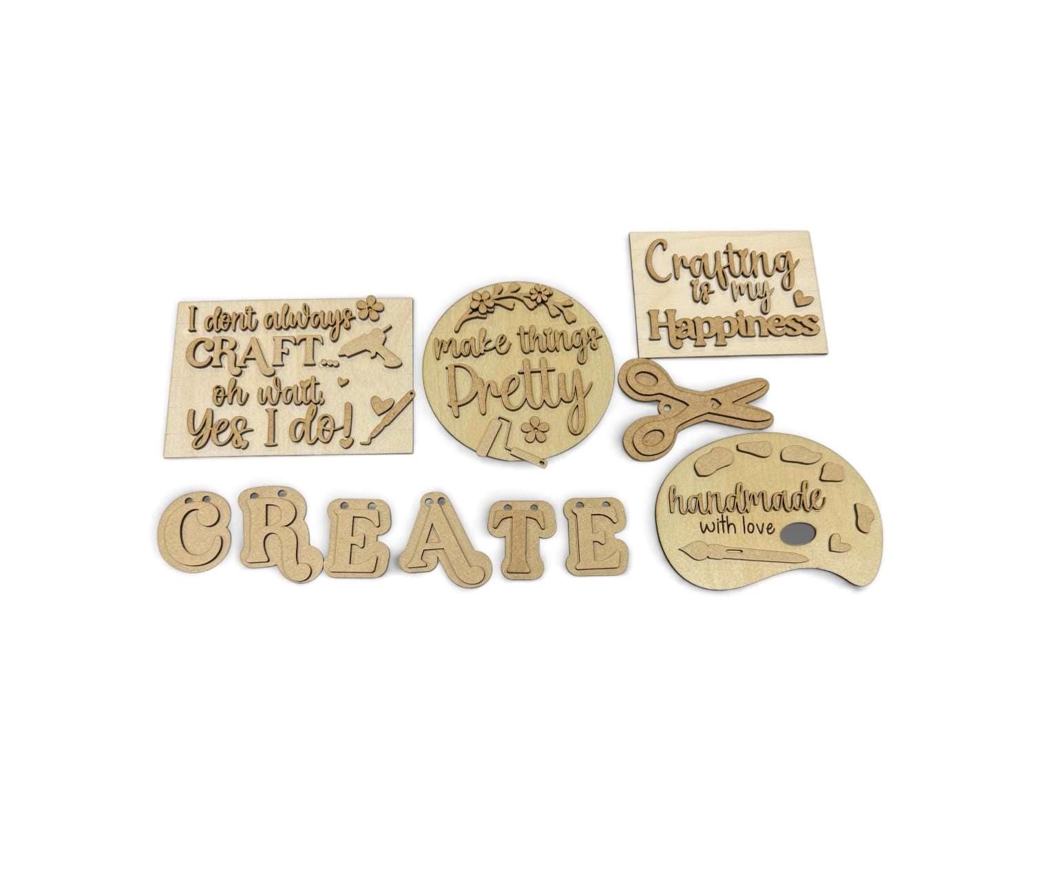 DIY Create Crafters Tiered Tray: Craft Lovers, Painting, Pallet, Custom Name, Painted by