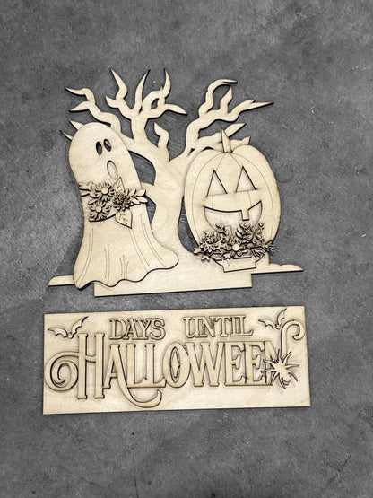DIY Halloween Lover Advent Interchangeable Inserts, Books Countdown, Unfinished, Inserts Only, spooky season
