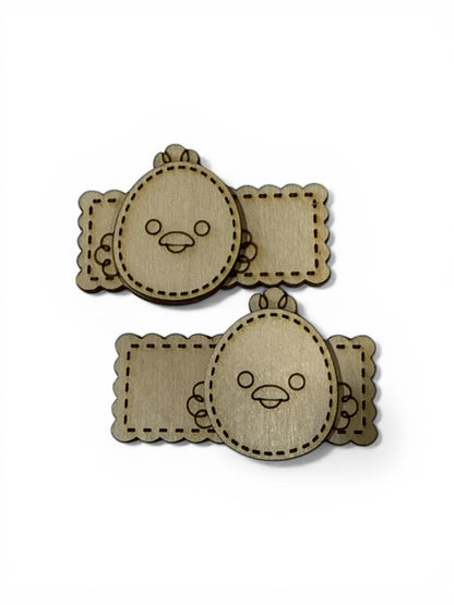 DIY Kids Hair Blank Hair Clip Pieces, Easter Hair Clip, Wood is Ready to Paint, Laser Cut, Toddler, Girl, Bunny Butt, Easter Egg