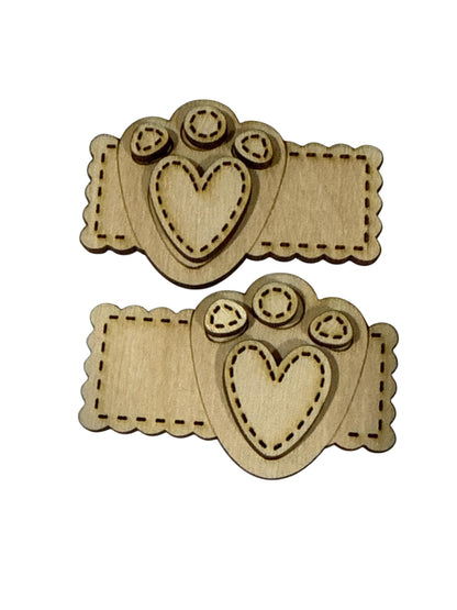 DIY Kids Hair Blank Hair Clip Pieces, Easter Hair Clip, Wood is Ready to Paint, Laser Cut, Toddler, Girl, Bunny Butt, Easter Egg