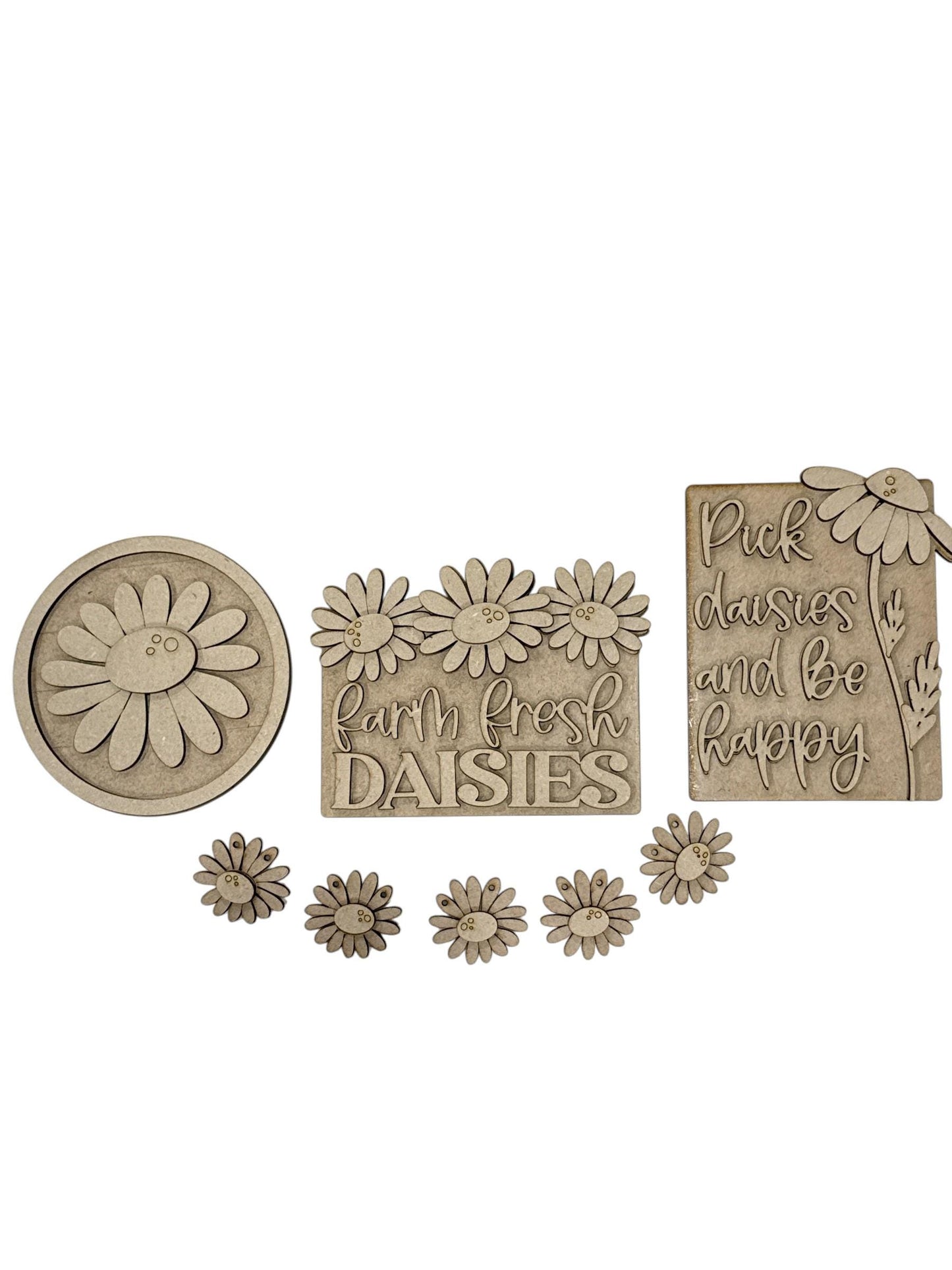 DIY Spring Daisies Tiered Tray: DIY Family Decor, Mini Signs, Home Tiered Tray Signs, Welcome Unfinished, Flowers Tiered Tray