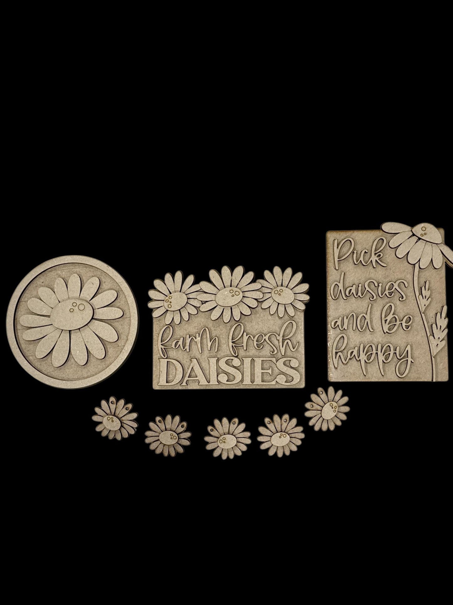 DIY Spring Daisies Tiered Tray: DIY Family Decor, Mini Signs, Home Tiered Tray Signs, Welcome Unfinished, Flowers Tiered Tray