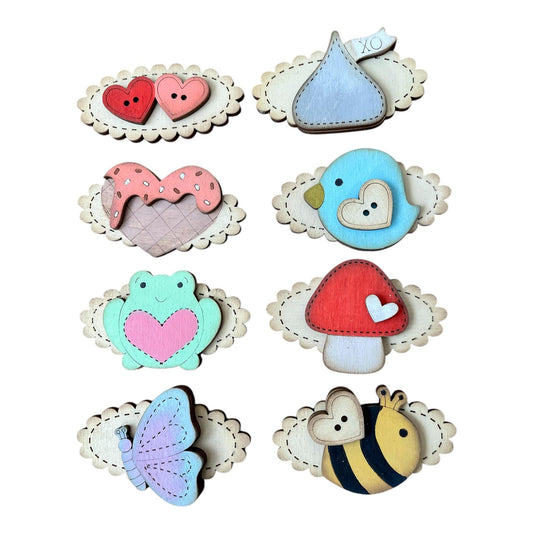DIY Kids Everyday Hair Blank Hair Clip Pieces, Easter Hair Clip, Wood is Ready to Paint, Laser Cut, Toddler, Cupcake, Butterfly