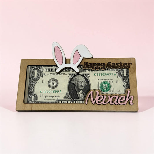 Easter Money Holder, Money Holder, Cute Money Holder, Easter Gift, Holiday Gift Tags, Easter Ears, Personalized