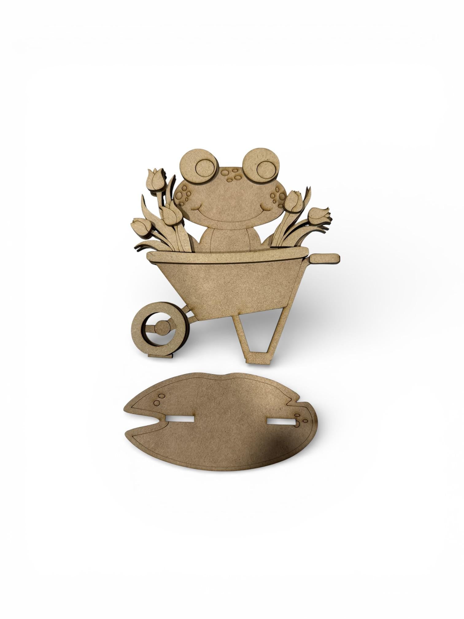 DIY Spring Frog Shelf Sitter, Kids, Shelf Sitters, Tiered Tray, Crafting, Unfinished Wood, Frogs