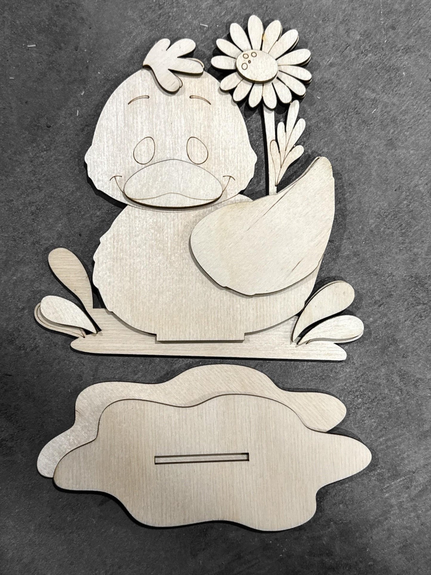 DIY Spring Daisy Duck Shelf Sitter, Kids, Shelf Sitters, Duck Spring, Crafting, Unfinished Wood, Umbrella, Spring Duck, Flower, Cute Duck