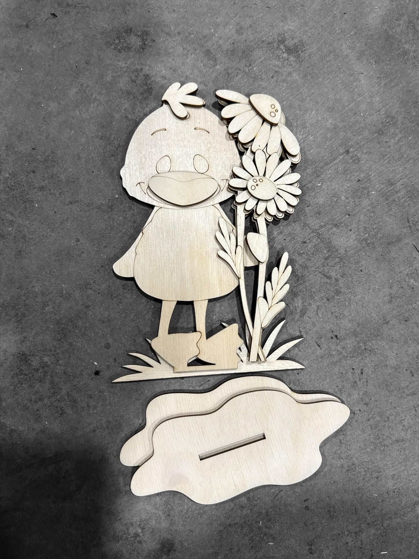 DIY Spring Daisy Duck Shelf Sitter, Kids, Shelf Sitters, Duck Spring, Crafting, Unfinished Wood, Umbrella, Spring Duck, Flower, Cute Duck