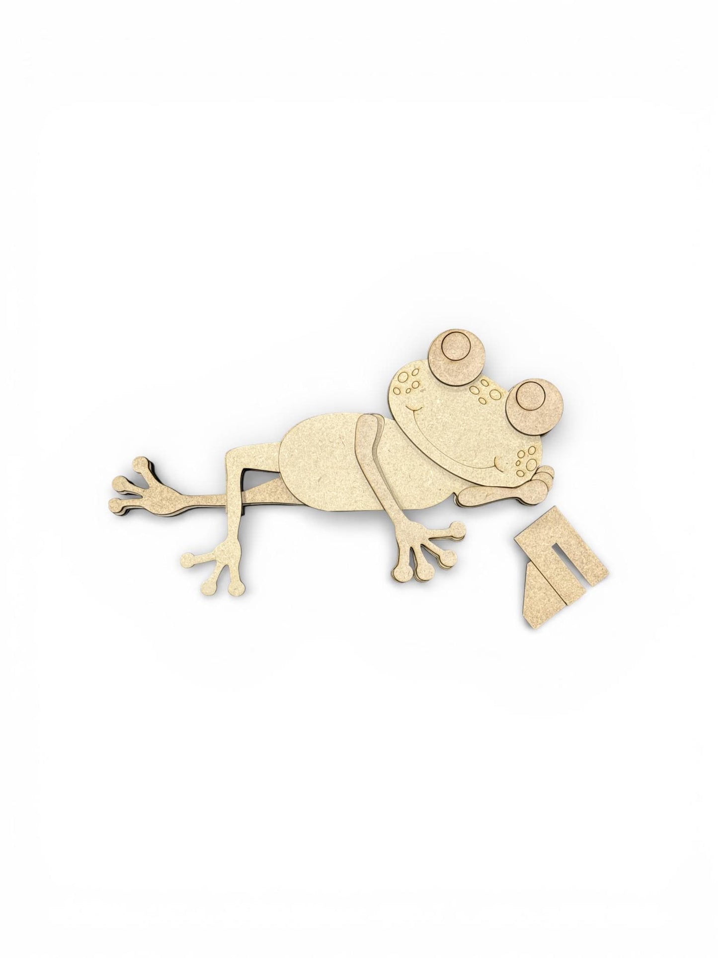 DIY Frog Laying Flower Shelf Sitter, Shelf Sitter, Bench Sitter, Frog with Butterflies, Frog Fun Spring, Unfinished, Paint Party