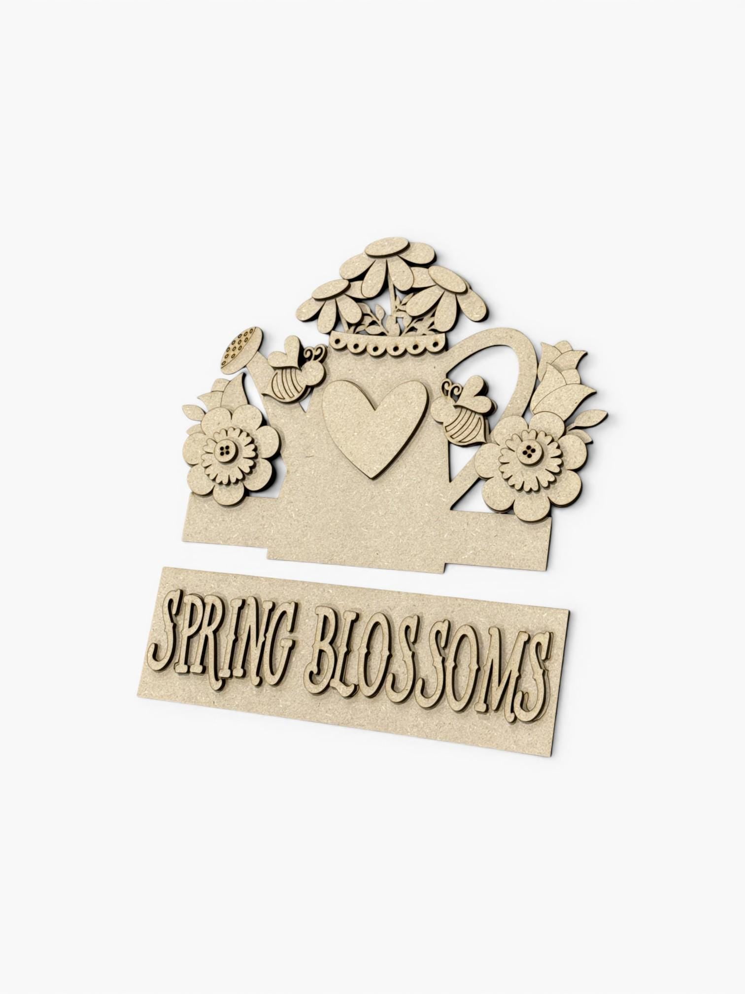 DIY Spring Blossoms Interchangeable Window Insert Kit, Spring Blossoms, Spring Flower Pot