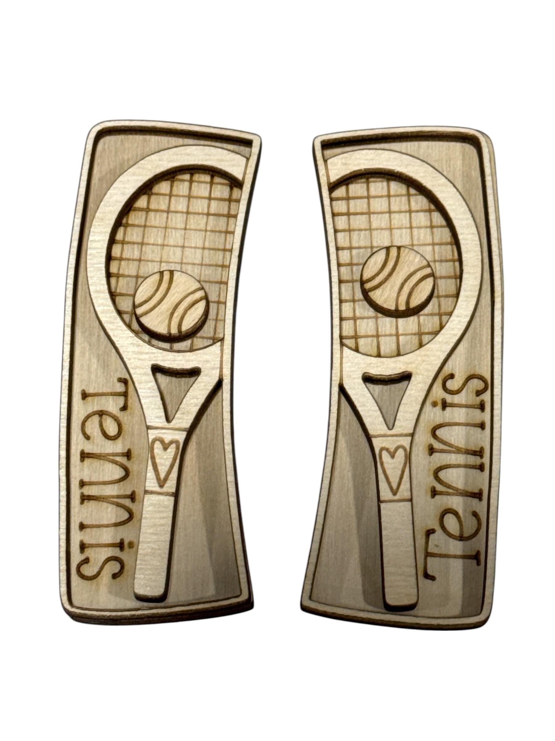 DIY Tennis Hair Clip, Claw Clip: Unfinished Wood Laser Cut Blank, Tennis Hair Clip, Tennis Hair Clip