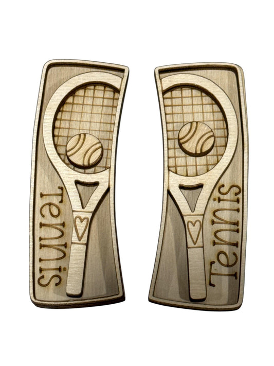 DIY Tennis Hair Clip, Claw Clip: Unfinished Wood Laser Cut Blank, Tennis Hair Clip, Tennis Hair Clip