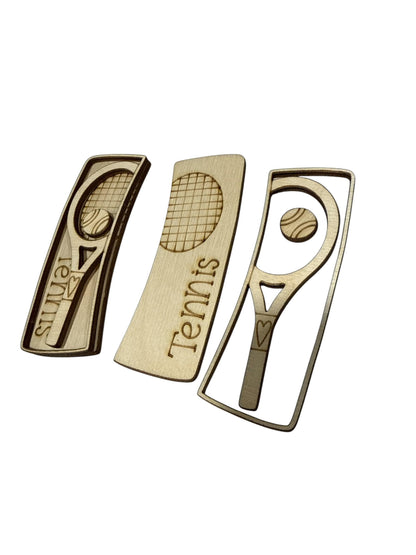 DIY Tennis Hair Clip, Claw Clip: Unfinished Wood Laser Cut Blank, Tennis Hair Clip, Tennis Hair Clip