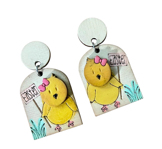 DIY Easter Chic Earrings, Easter Unfinished, Baby Chic Dangles