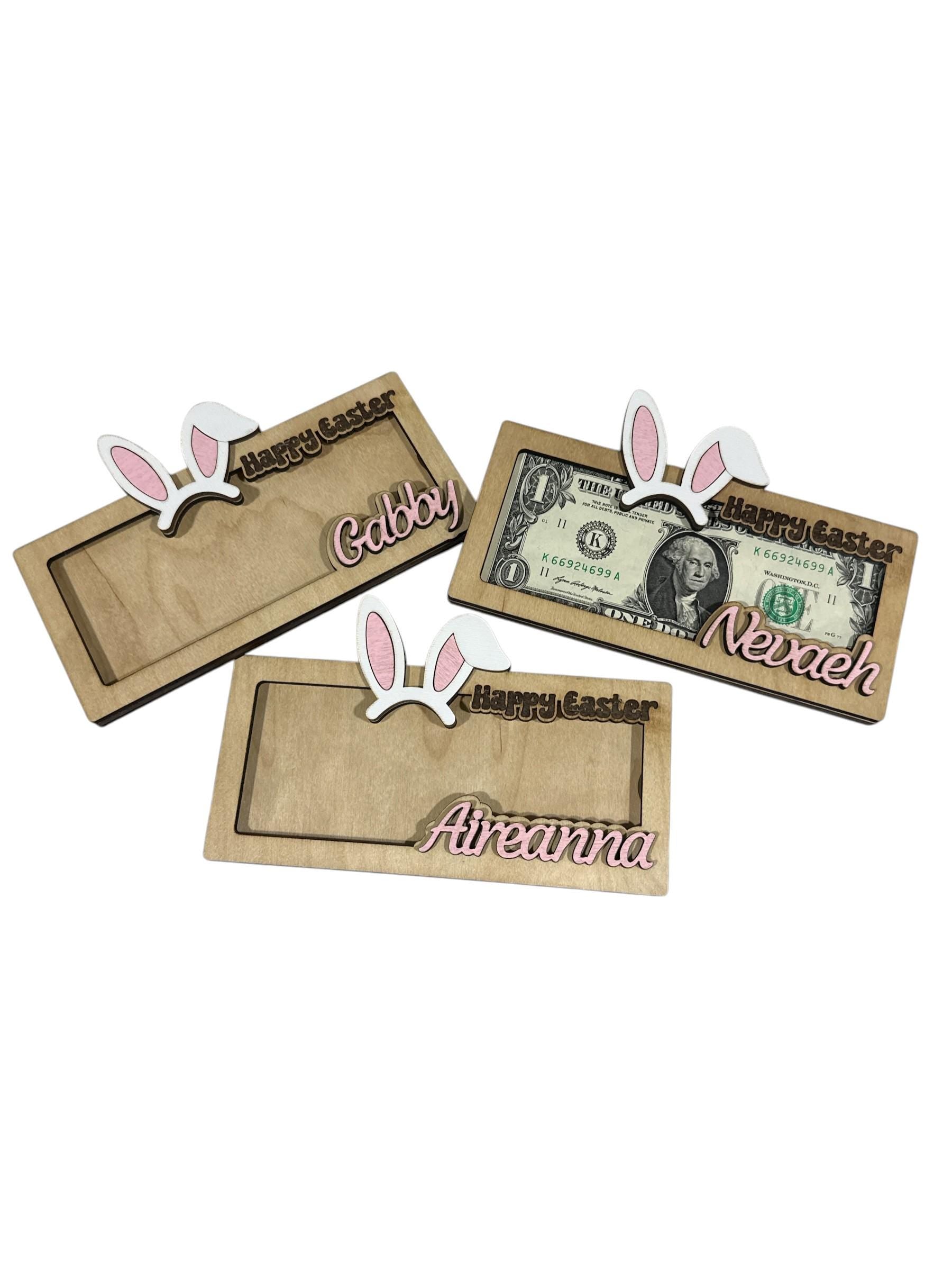 Easter Money Holder, Money Holder, Cute Money Holder, Easter Gift, Holiday Gift Tags, Easter Ears, Personalized