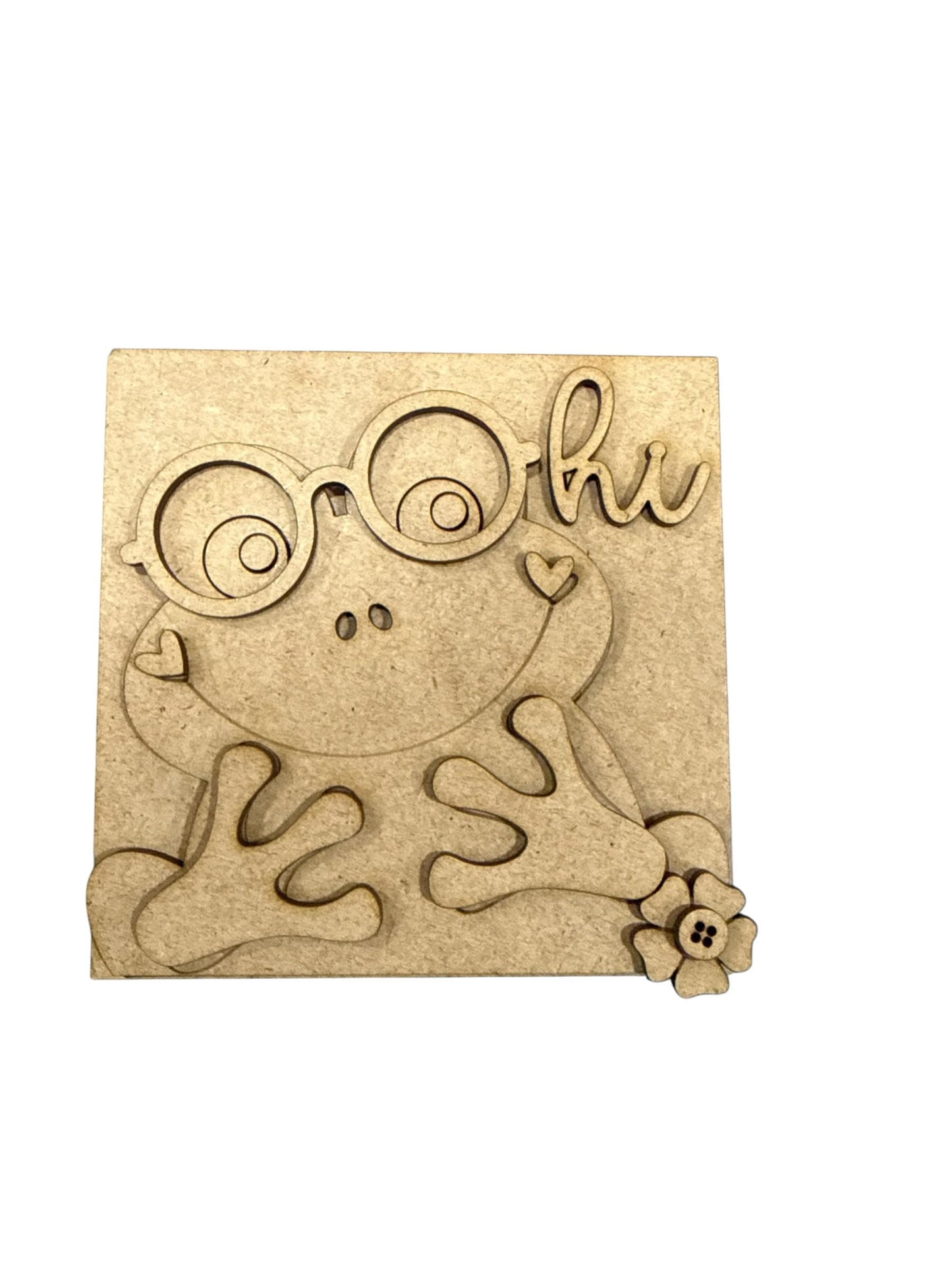 DIY Hope into Spring Frog Squares, DIY Ladder Inserts, Welcome to our Pad, Ladder Inserts Craft, Paint Your Own, Spring, Frog Squares, 4.25"