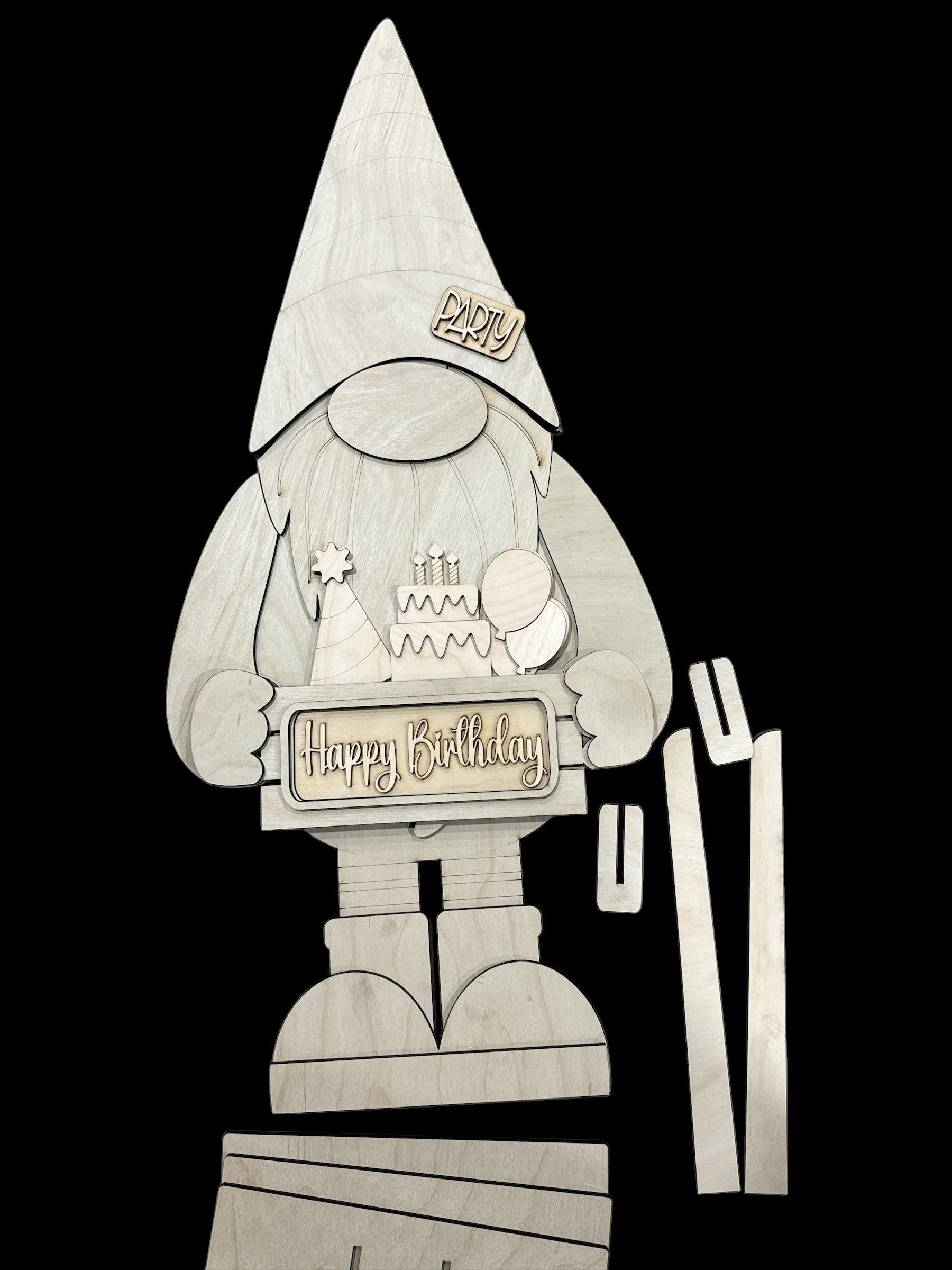 DIY Standing Gnome 33" Tall, Interchangeable Fits Truck Inserts, Interchangeable Gnome, Laser, Seasonal add on