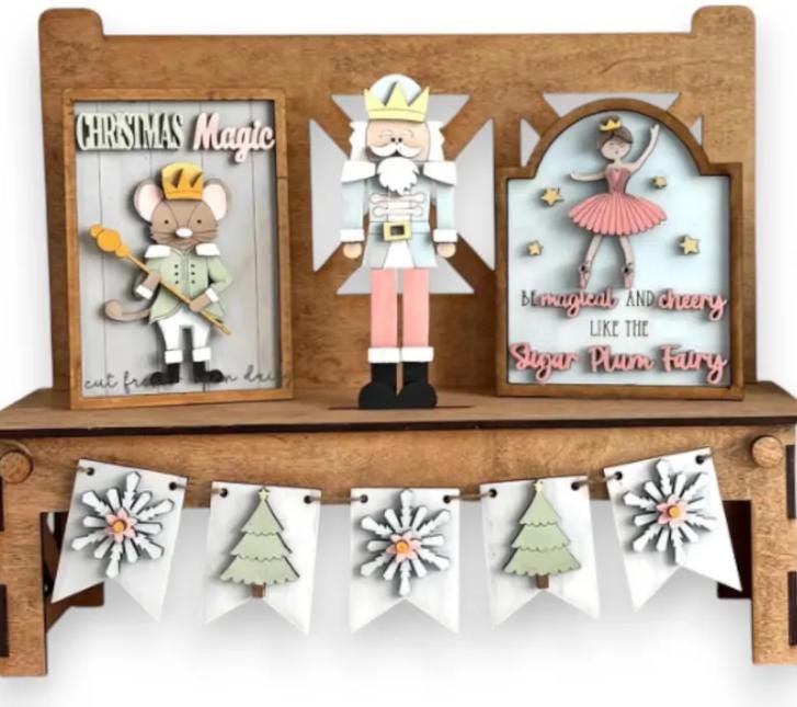 DIY Nutcracker Bench Insert, Unfinished Wood Interchangeable Insert, Nutcracker Bench Insert, Inserts only,