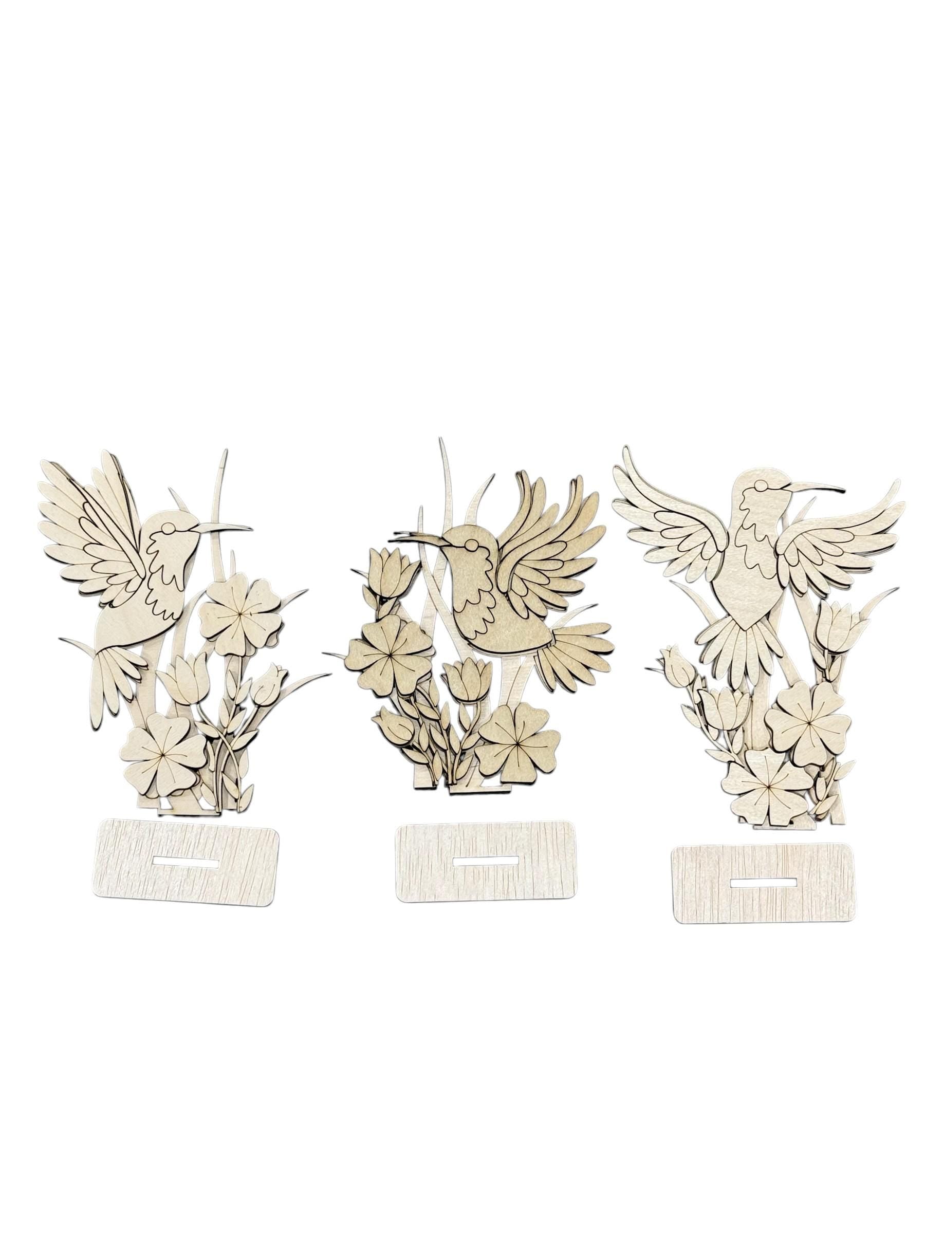 DIY Standing Hummingbird, Hummingbird Shelf Sitters, Hummingbird Decor, Unfinished