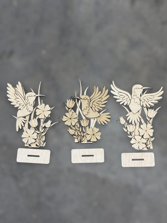DIY Standing Hummingbird, Hummingbird Shelf Sitters, Hummingbird Decor, Unfinished