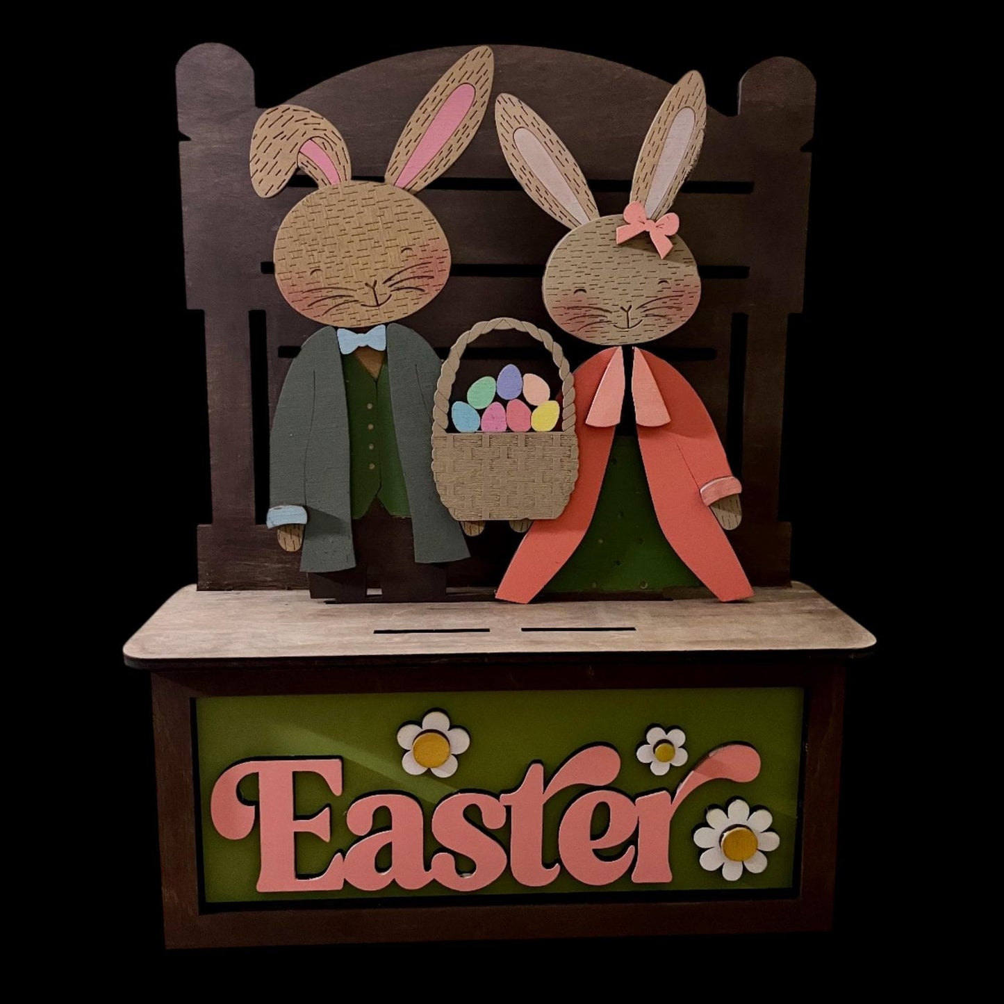 DIY Happy Easter Advent Interchangeable Inserts, Countdown, Unfinished, Inserts Only, Easter Countdown