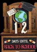 DIY Days to School Advent Interchangeable Inserts, Countdown, Unfinished, Inserts Only, School Countdown