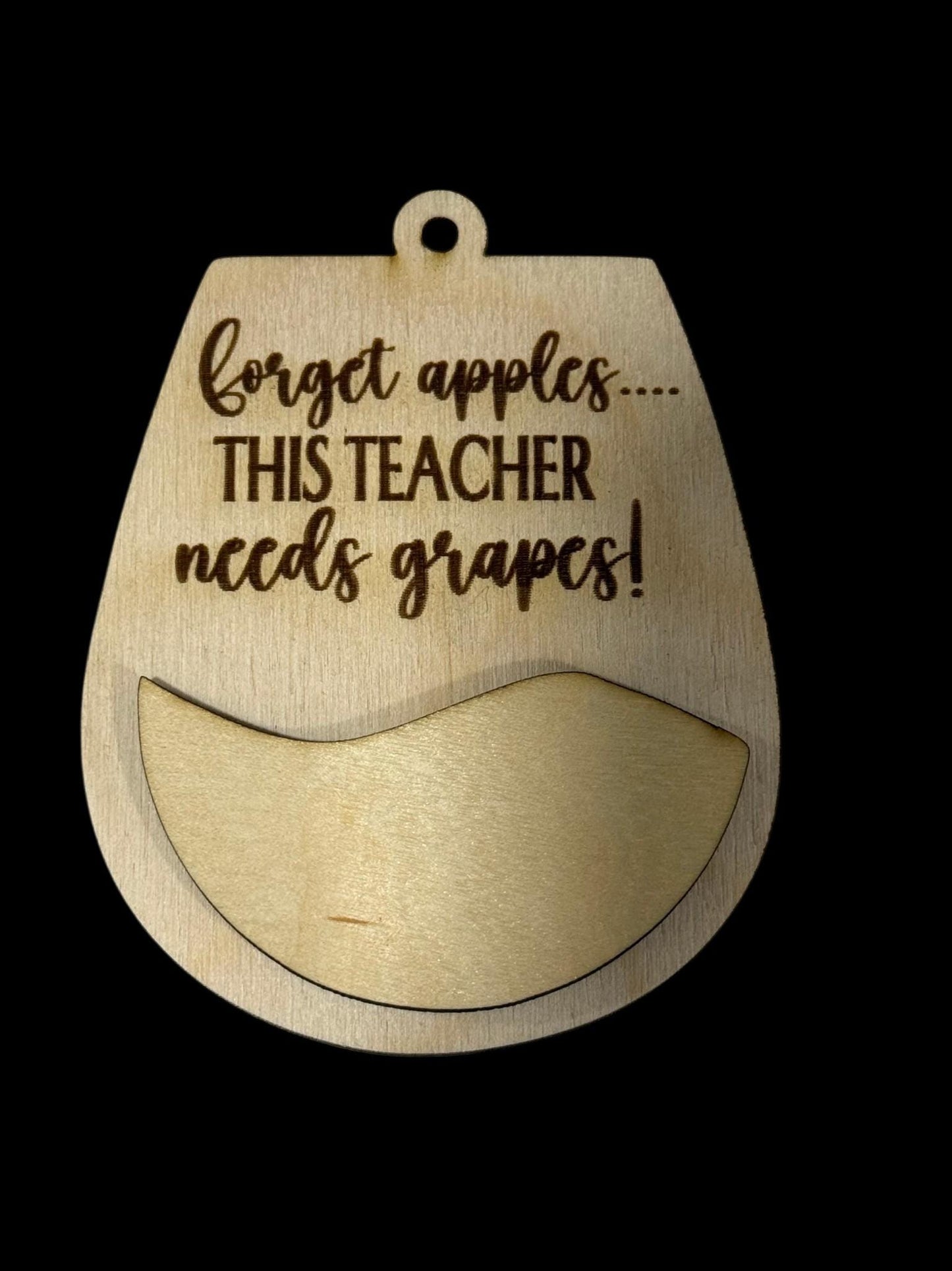 DIY Teacher Wine Charm, Unfinished Wooden Car Charms, Blank Wine Ornament, DIY Wine Ornament, Unfinished Charm, Craft Charm