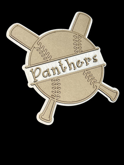 DIY Baseball Bats Wooden Name Cut out for DIY Decor, Personalized Wooden Name Sign, Laser Cut Wood Names Kids Room, Unfinished