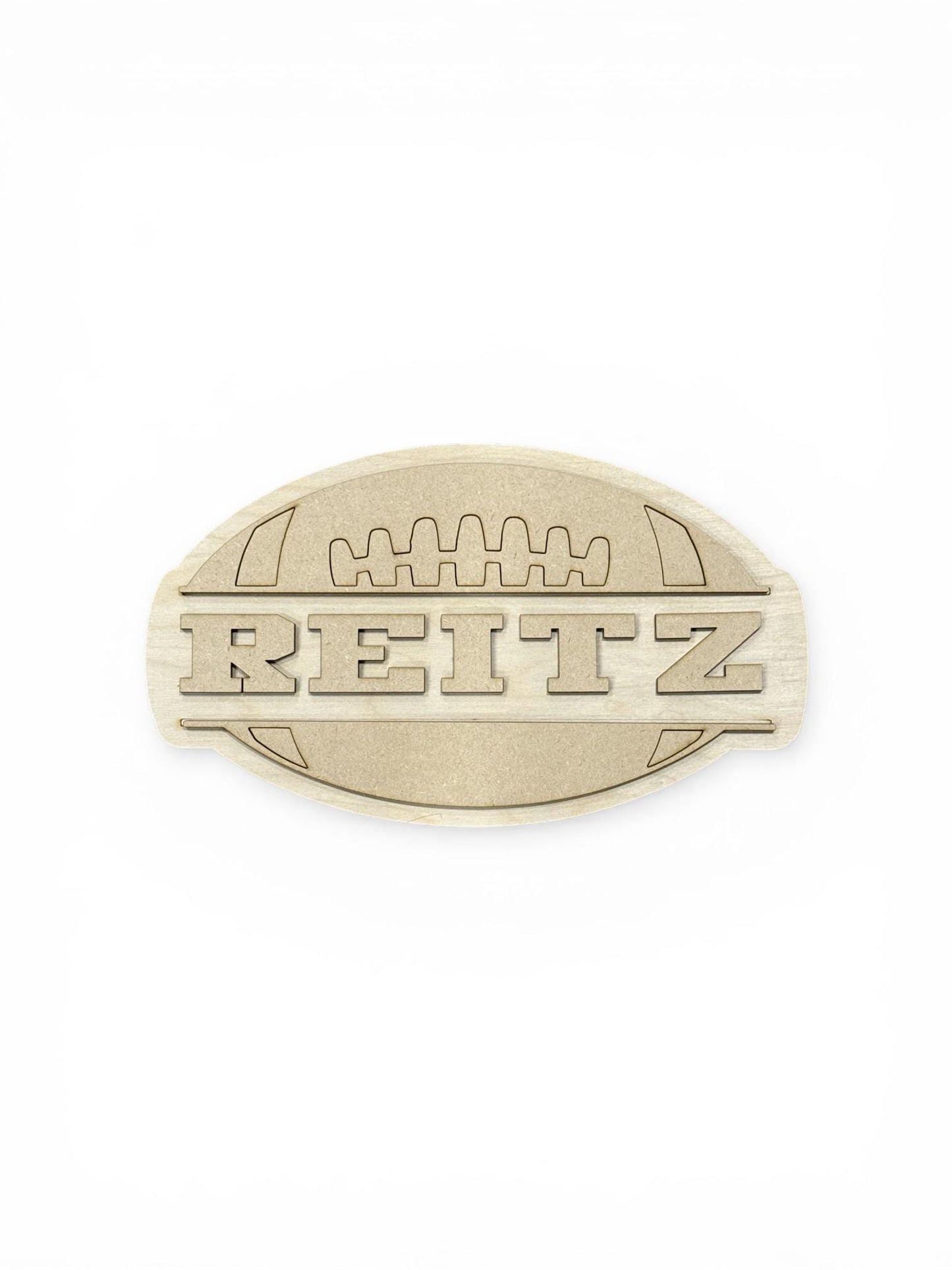 DIY Football Wooden Name Cut out for DIY Decor, Personalized Wooden Name Sign, Laser Cut Wood Names Kids Room, Unfinished