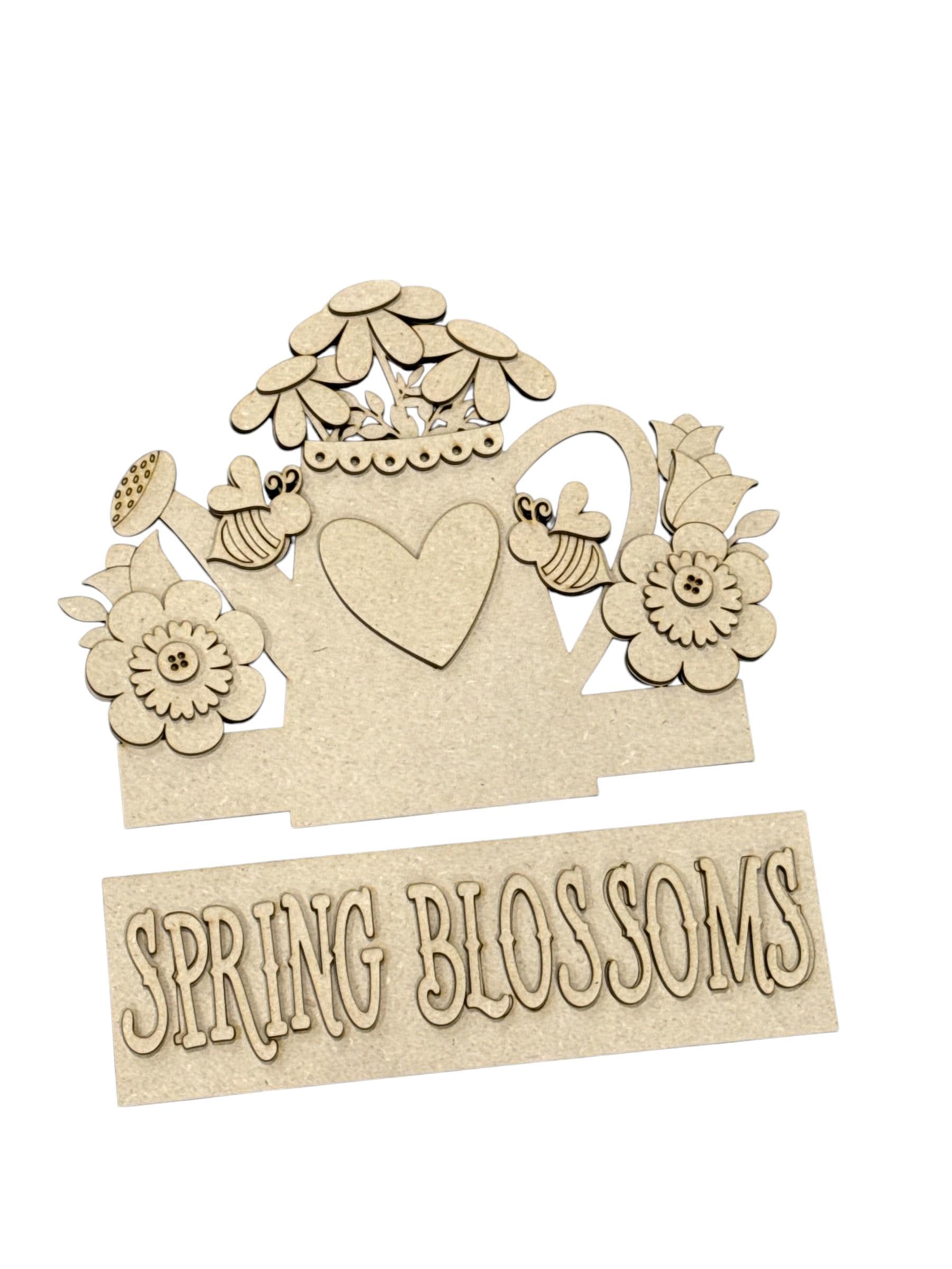 DIY Spring Blossoms Interchangeable Window Insert Kit, Spring Blossoms, Spring Flower Pot