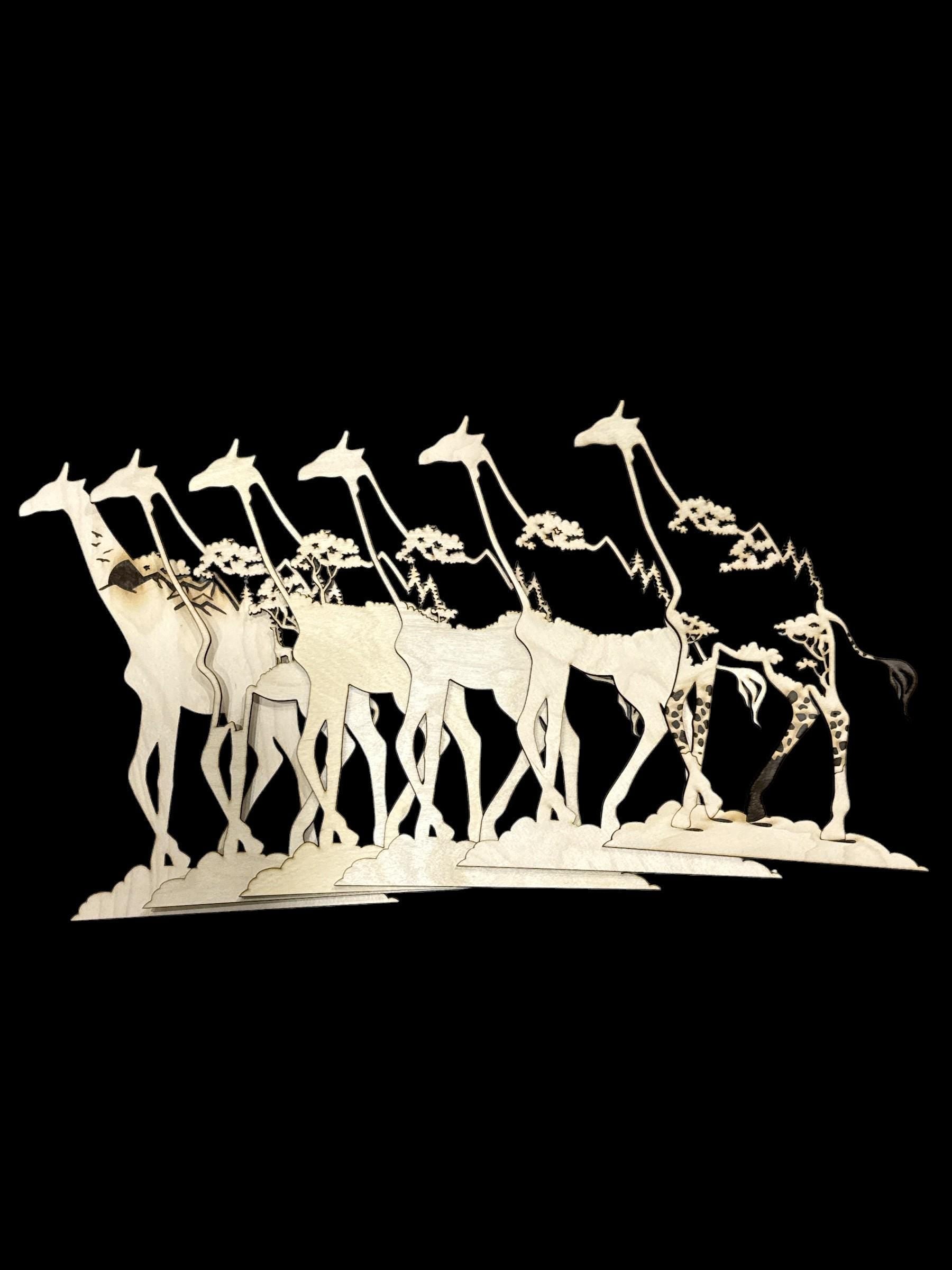DIY 3-D Giraffe Multi Layered, DIY, Shelf Sitter, Giraffe, Zoo Animal